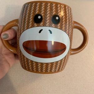 Sock monkey coffee mug